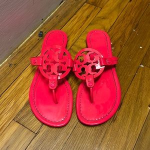 Tory Burch pink patent leather Miller sandals - like new